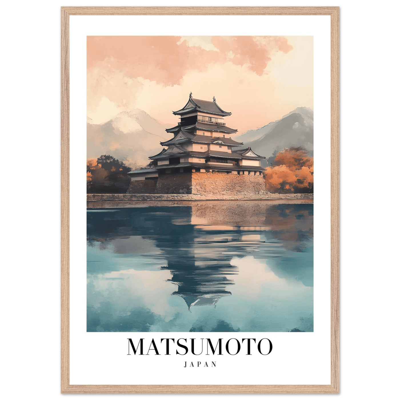 Matsumoto Japan Framed Poster – Serene Travel Wall Art with Wooden Frame - Vibrantwalls