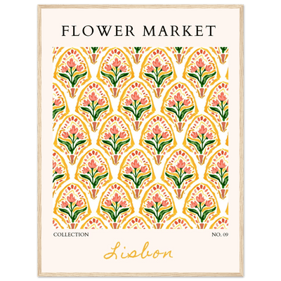 Lisbon Flower Market Framed Poster – Vibrant Floral Art Print | Ready-to-Hang Wall Decor - Vibrantwalls