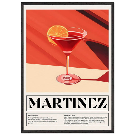 Martinez Cocktail - Poster Cocktail - Cocktail Poster Movie - Vibrantwalls