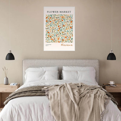 Flower Market 'Havana' Framed Poster – Vibrant Floral Art Print | Ready-to-Hang in Various Sizes & Frame Styles - Vibrantwalls