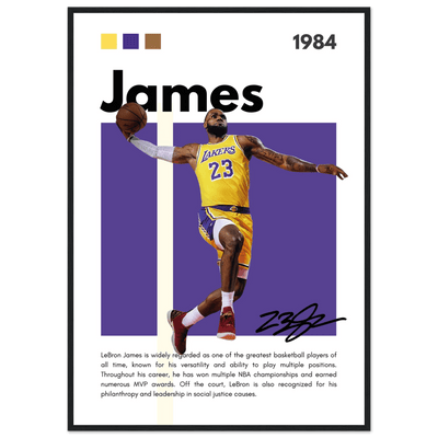 LeBron James Lakers Championship Vintage Art Print - Vibrantwalls