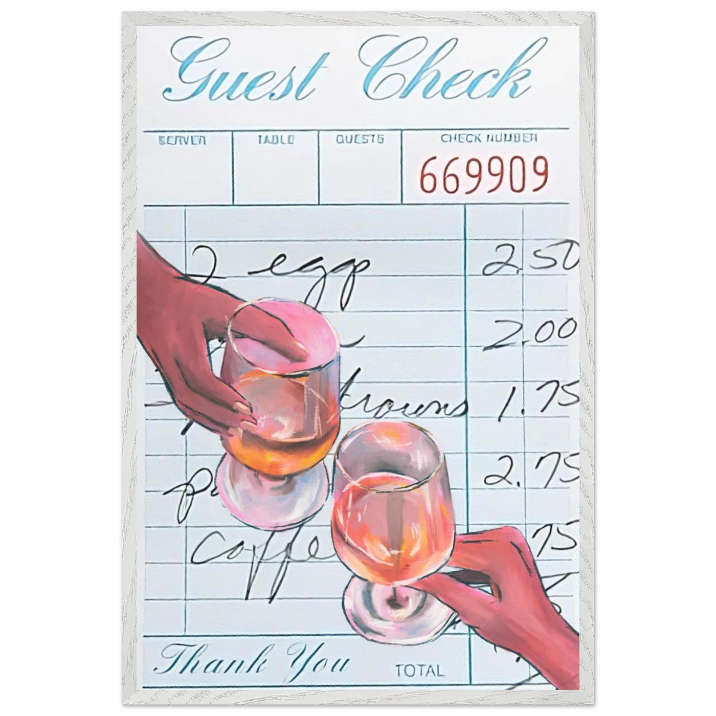 Retro Bar Tab Drink - Vibrantwalls