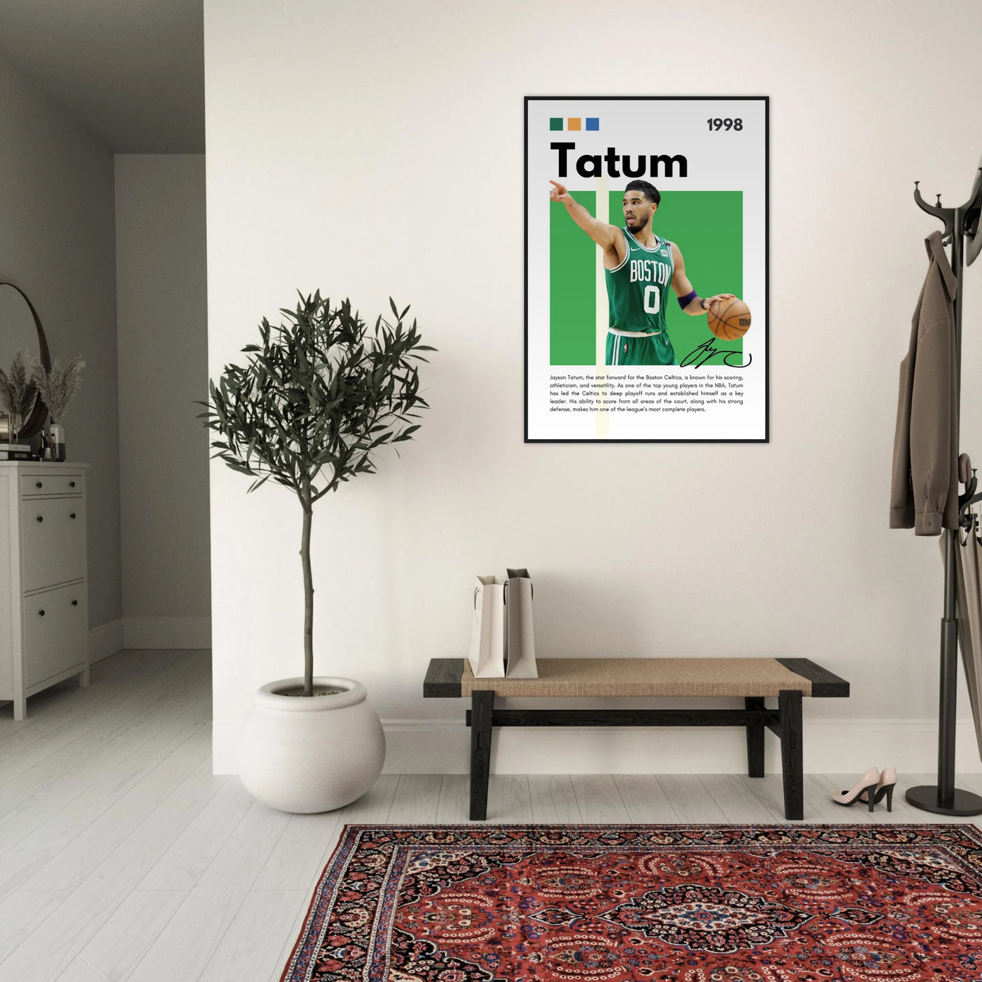 Jayson Tatum Boston Celtics Star Framed Poster Vibrantwalls