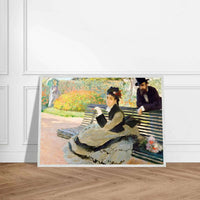 Camille Monet Garden Bench Art – Exquisite Artwork for Garden Lovers - Vibrantwalls