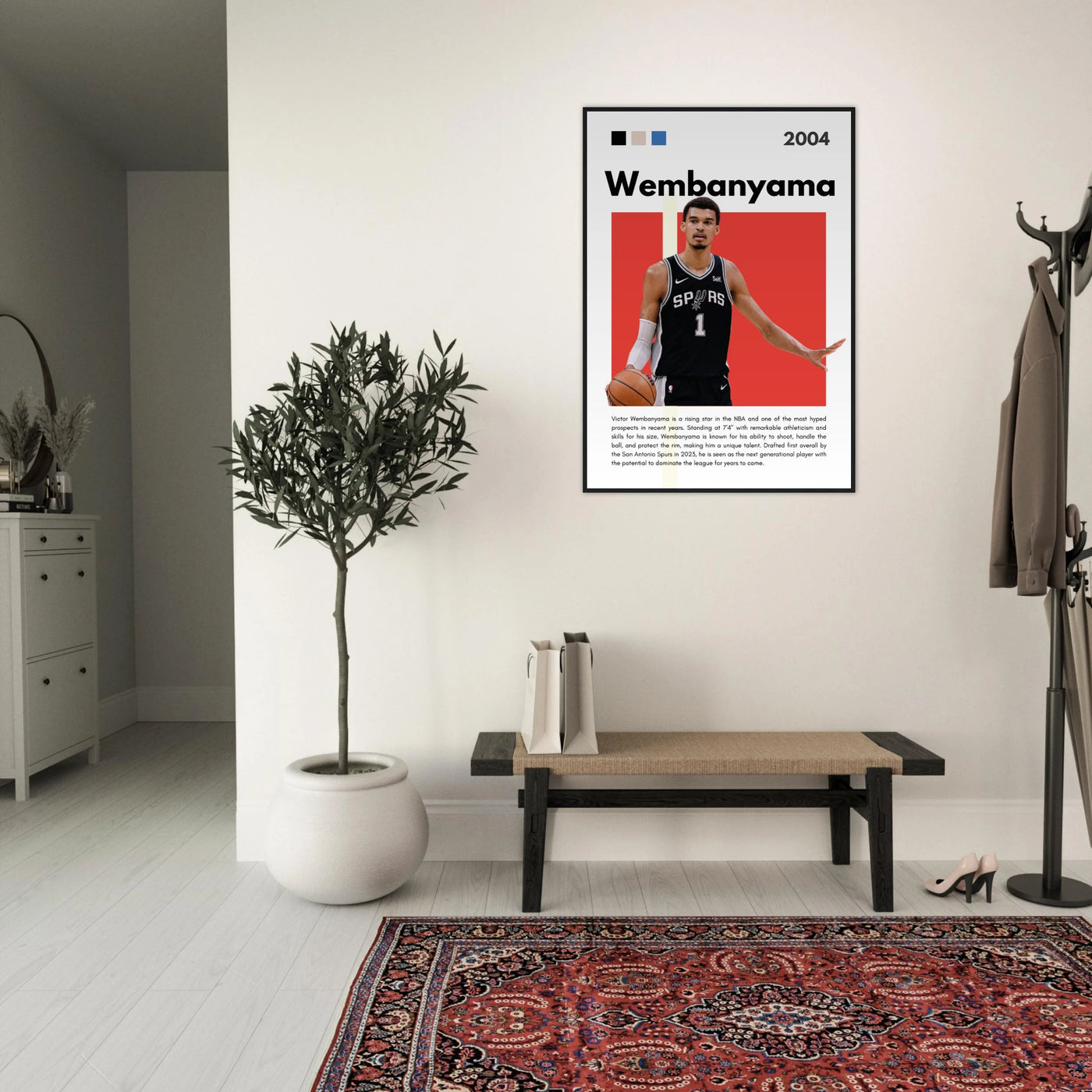 Victor Wembanyama Wemby Spurs Modern Art Print Vibrantwalls