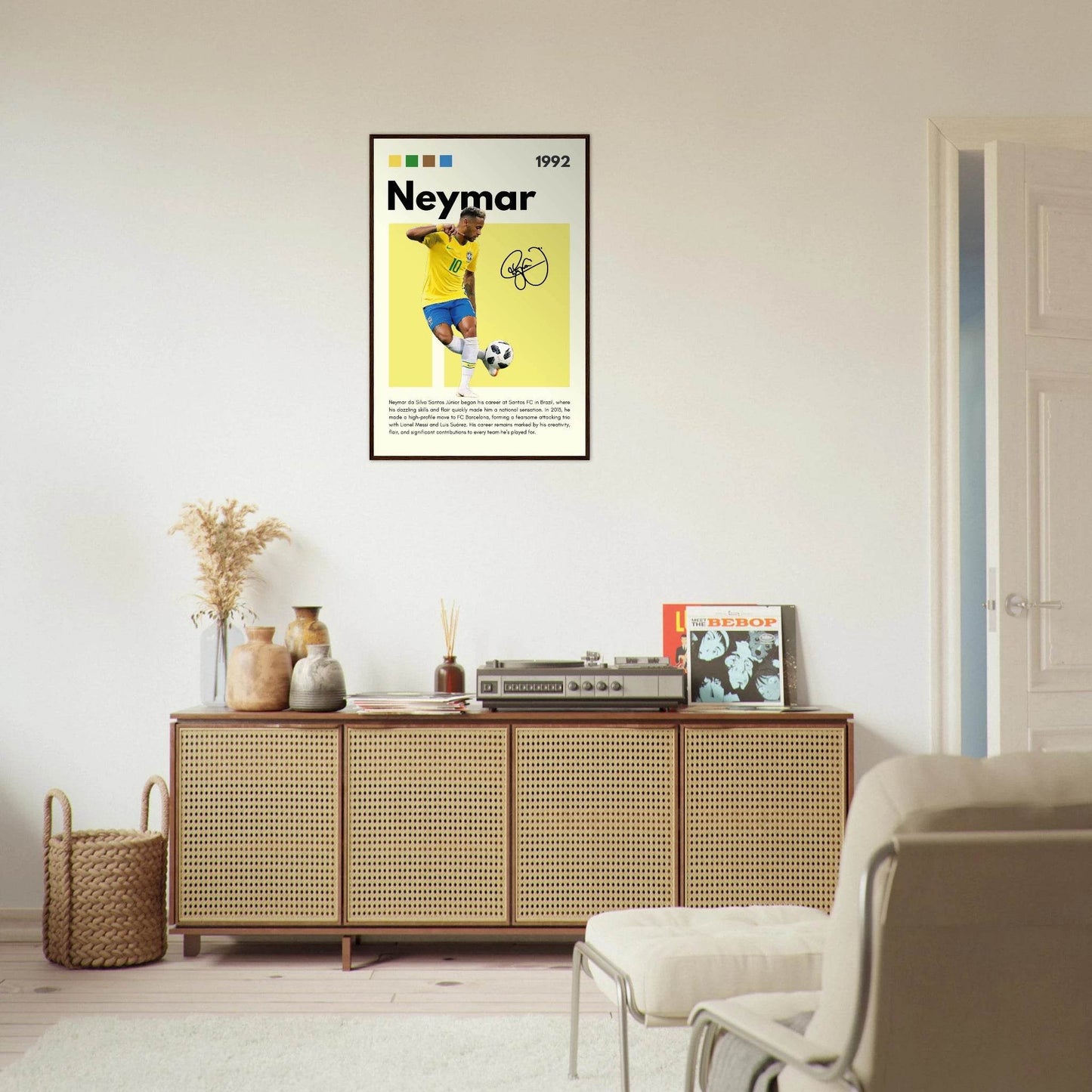 Neymar Jr. Brazilian Football Legends Poster Wall Art - Vibrantwalls