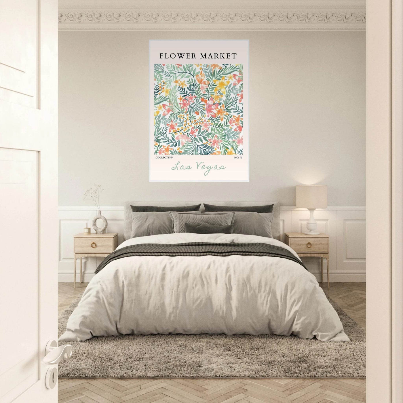 Flower Market Collection Framed Poster – Las Vegas Botanical Bliss Print | Ready-to-Hang Floral Art - Vibrantwalls