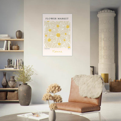 Flower Market Vienna Collection Framed Poster – Daisy Bloom Art Print | Ready-to-Hang Floral Decor - Vibrantwalls