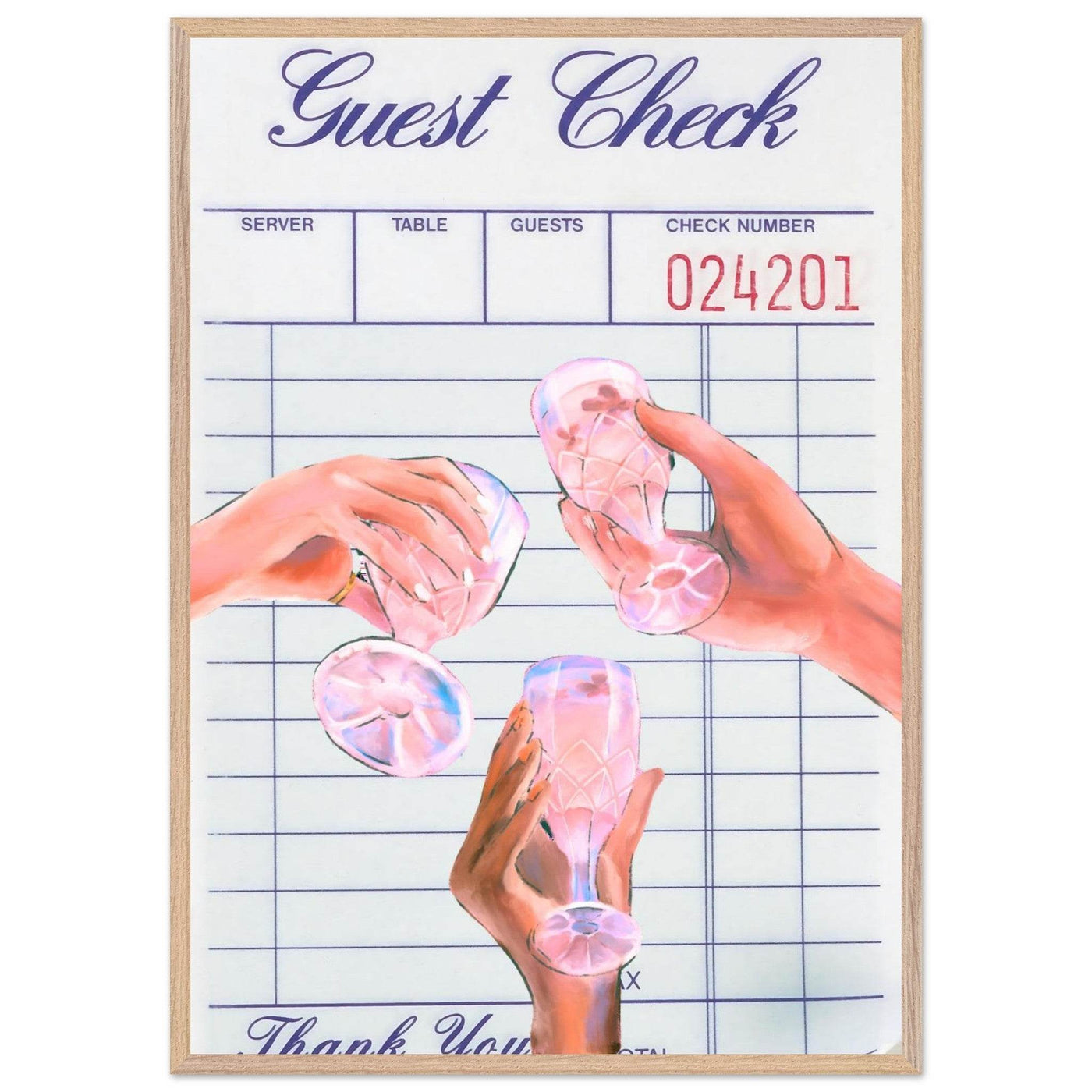 Retro Aesthetic Guest Check - Vibrantwalls