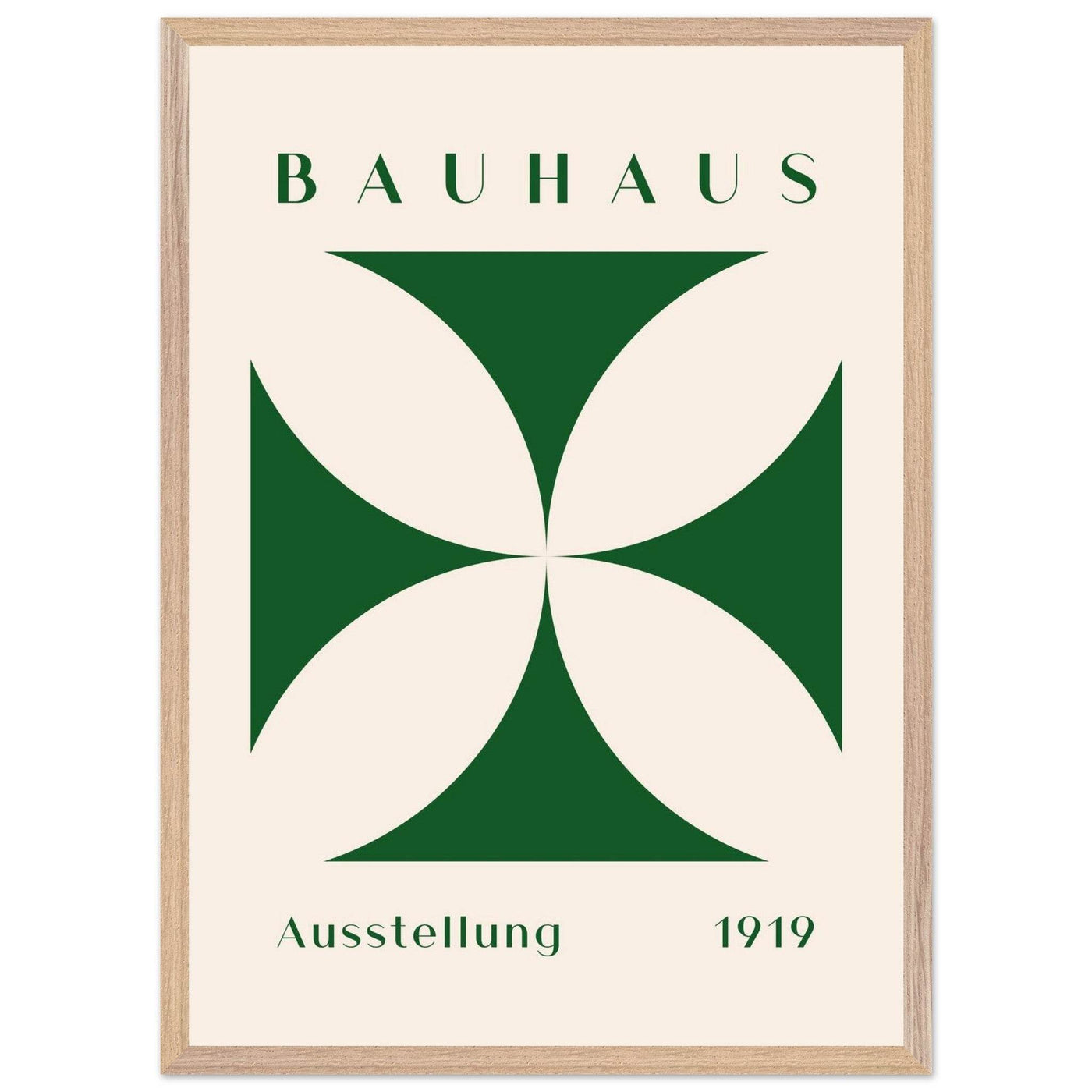 Deep Green Cream Bauhaus 1919 - Vibrantwalls