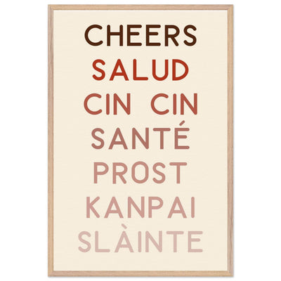 Cheers Poster | Multi-Language Toast - Vibrantwalls