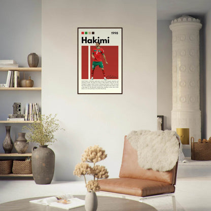 Achraf Hakimi Morocco Framed Football Legend Poster Vibrantwalls
