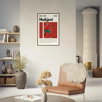 Achraf Hakimi Morocco Framed Football Legend Poster Vibrantwalls