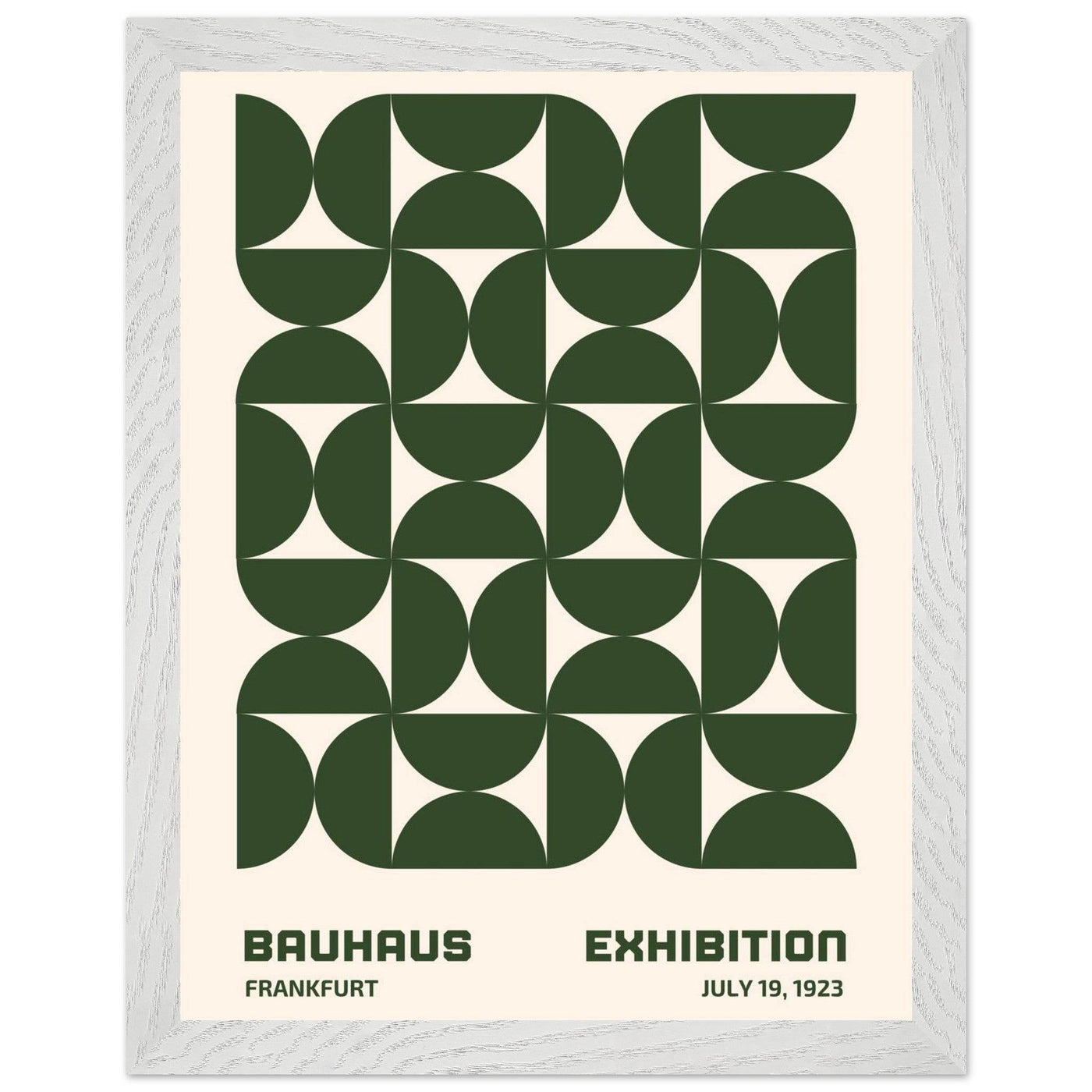 Bauhaus Forest Green & Cream Modern - Vibrantwalls