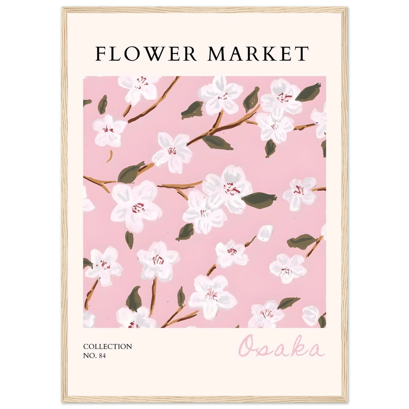 Sakura Pink Bloom Framed Poster – Delicate Floral Art Print | Ready-to-Hang in Your Choice of Frame - Vibrantwalls