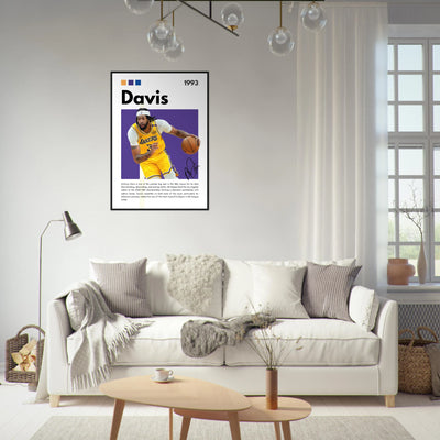 Anthony Davis Lakers Modern Basketball Art Print Vibrantwalls