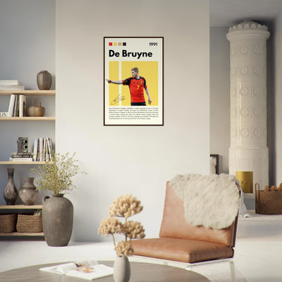 Kevin De Bruyne Football Legend Framed Poster – Vibrant Pop Art Print for Modern Fans Vibrantwalls