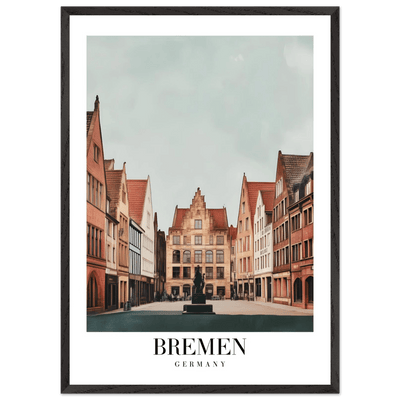 Bremen Germany Framed Poster – Vintage Cityscape Wall Art with Customizable Wooden Frame - Vibrantwalls