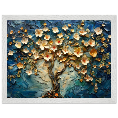 Textured Tree of Life Impasto Blooms - Vibrantwalls