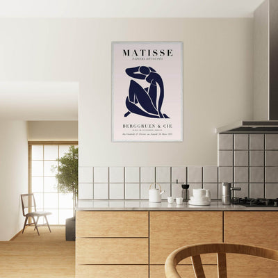 Papiers Découpés Blue Nude II Artwork - Elegant Piece for Your Space - Vibrantwalls