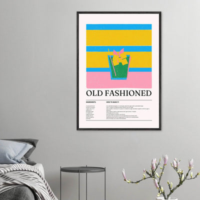 Old Fashioned Cocktail Recipe Art Print - Vibrantwalls