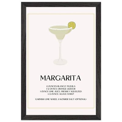 Margarita Cocktail Recipe Tequila Lime Salt Rim - Vibrantwalls