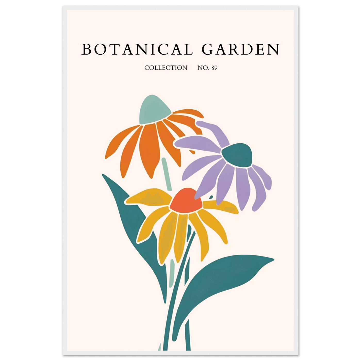 Botanical Garden Collection Framed Poster – Abstract Floral Art Print | Vibrant Colors, Ready-to-Hang - Vibrantwalls