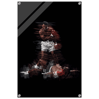 Muhammad Ali K.O. Acrylic Print – Dynamic, Iconic, Modern Sports Wall Art - Vibrantwalls