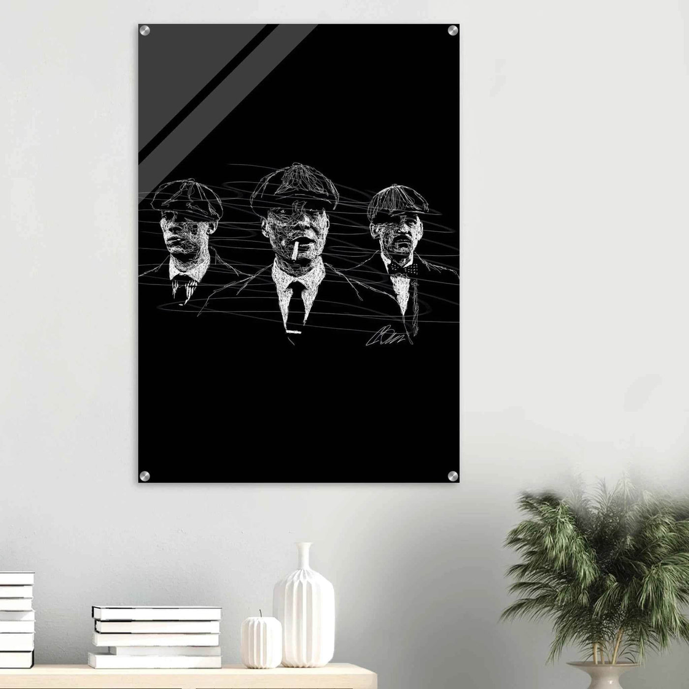Peaky Blinders Inspired Acrylic Print – Iconic Black & White Art, Durable & Modern Wall Decor