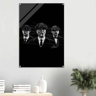 Peaky Blinders Inspired Acrylic Print – Iconic Black & White Art, Durable & Modern Wall Decor