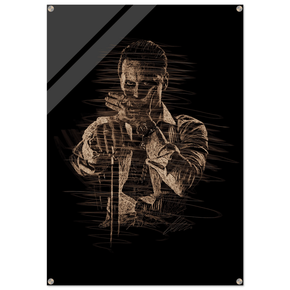 Connor McGregor Wall Art – Scribble Art Acrylic Print for Modern Dynamic Home Decor - Vibrantwalls