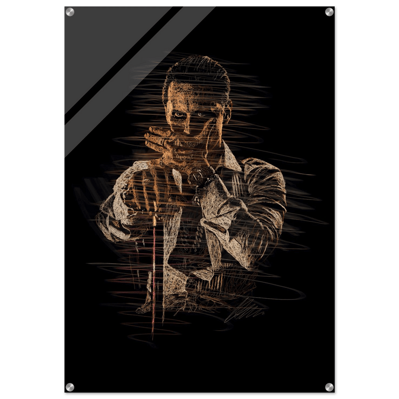 Connor McGregor Wall Art – Scribble Art Acrylic Print for Modern Dynamic Home Decor - Vibrantwalls