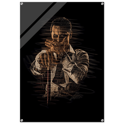 Connor McGregor Wall Art – Scribble Art Acrylic Print for Modern Dynamic Home Decor - Vibrantwalls