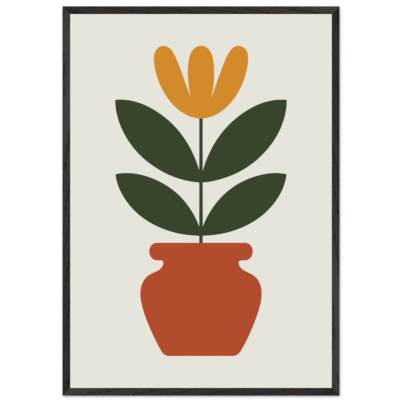 Abstract Potted Floral Art - Vibrantwalls