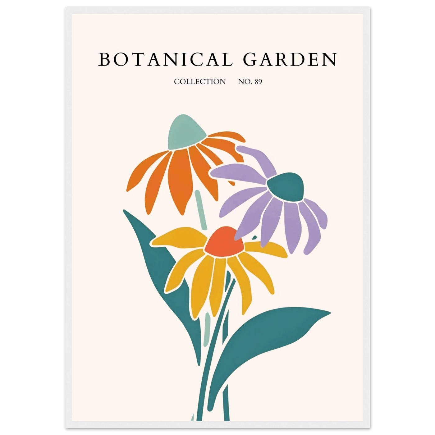 Botanical Garden Collection Framed Poster – Abstract Floral Art Print | Vibrant Colors, Ready-to-Hang - Vibrantwalls