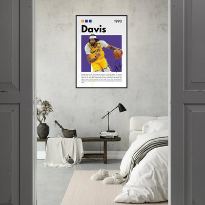 Anthony Davis Lakers Modern Basketball Art Print Vibrantwalls