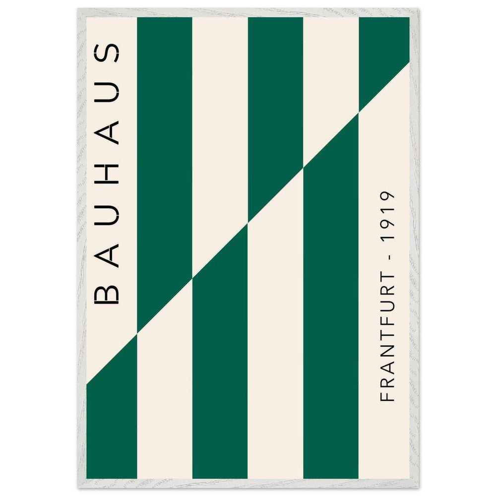 Bauhaus Emerald Green Cream Wall Art - Vibrantwalls
