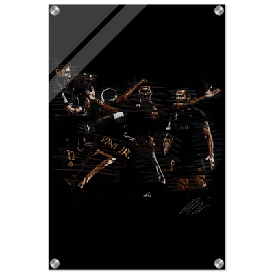 Dynamic Football Legends Acrylic Print – Energetic, Modern Sports Wall Art for Your Space - Vibrantwalls