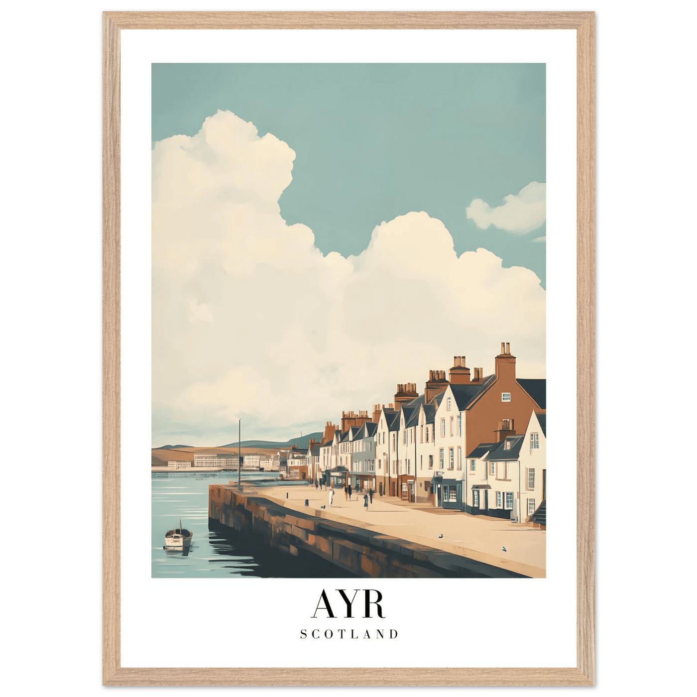 Ayr Scotland Framed Poster – Coastal Charm Wall Art with Vintage Vibe & Wooden Frame - Vibrantwalls