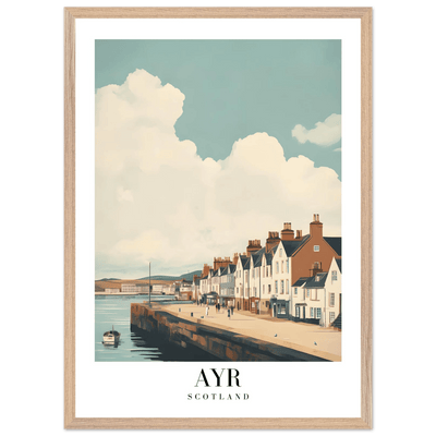 Ayr Scotland Framed Poster – Coastal Charm Wall Art with Vintage Vibe & Wooden Frame - Vibrantwalls
