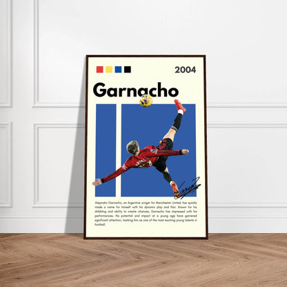 Alejandro Garnacho Manchester United Dynamic Football Poster Vibrantwalls