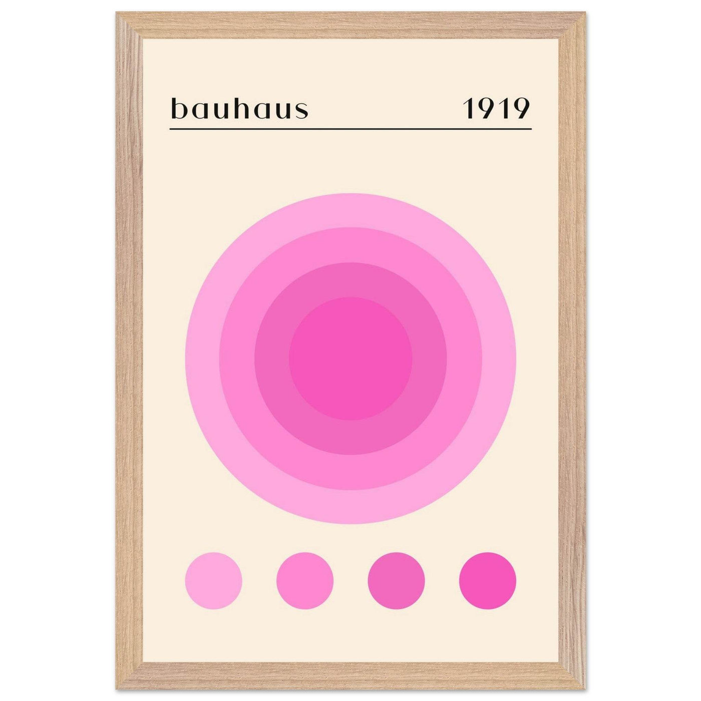Bauhaus Pink Gradient Circle - Vibrantwalls