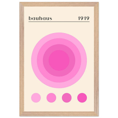 Bauhaus Pink Gradient Circle - Vibrantwalls