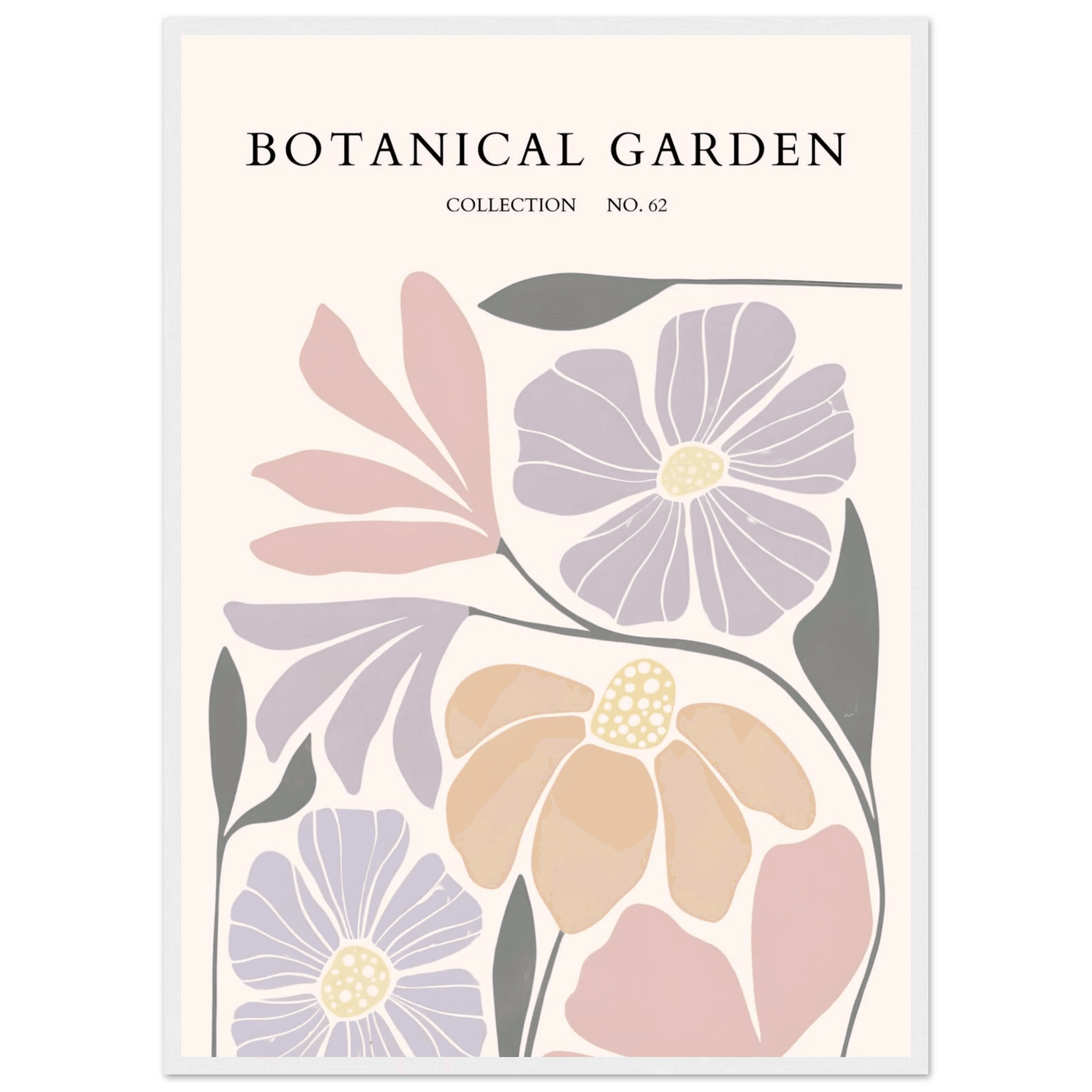 Botanical Garden Framed Posters – Soft Hues & Abstract Floral Prints | Ready-to-Hang Wall Art - Vibrantwalls