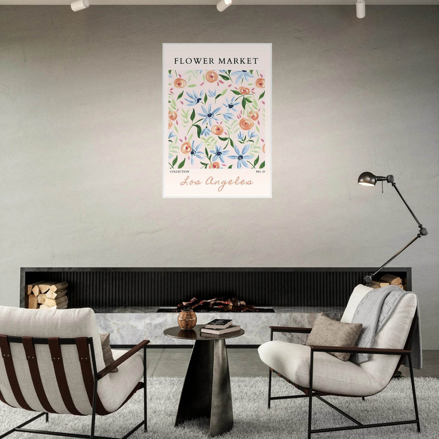 Abstract Floral Framed Poster – Pastel Blossom & Leaf Art Prints | Ready-to-Hang Wall Decor - Vibrantwalls