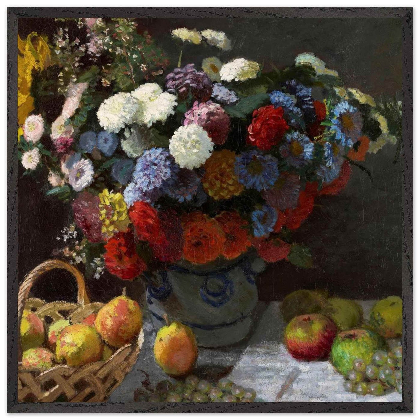 Still Life Wall Art Print of Flowers and Fruit for Elegant Home Decor - Vibrantwalls