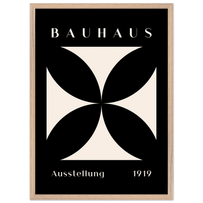 Bauhaus Ausstellung 1919 Black & Cream Minimalist - Vibrantwalls