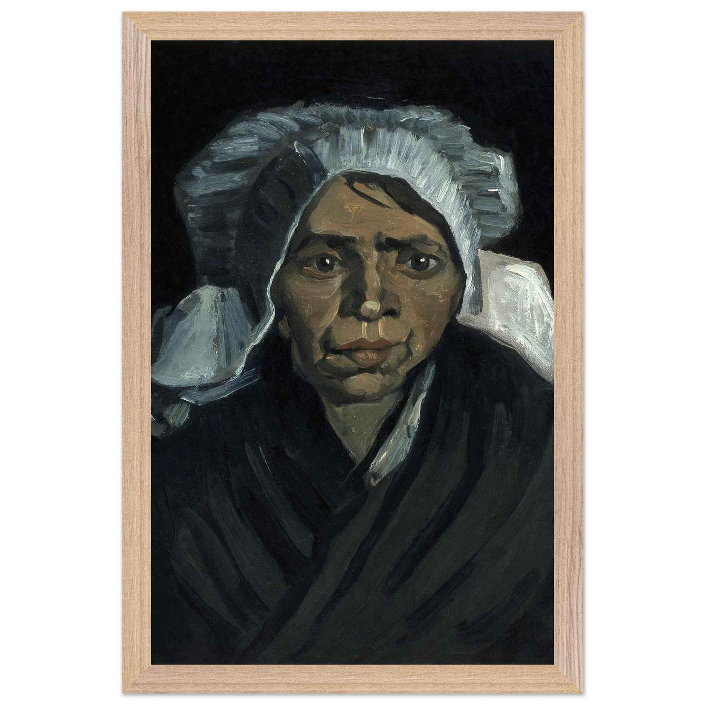 Peasant Woman Sculpture - Exquisite Head of a Peasant Woman Art Piece - Vibrantwalls