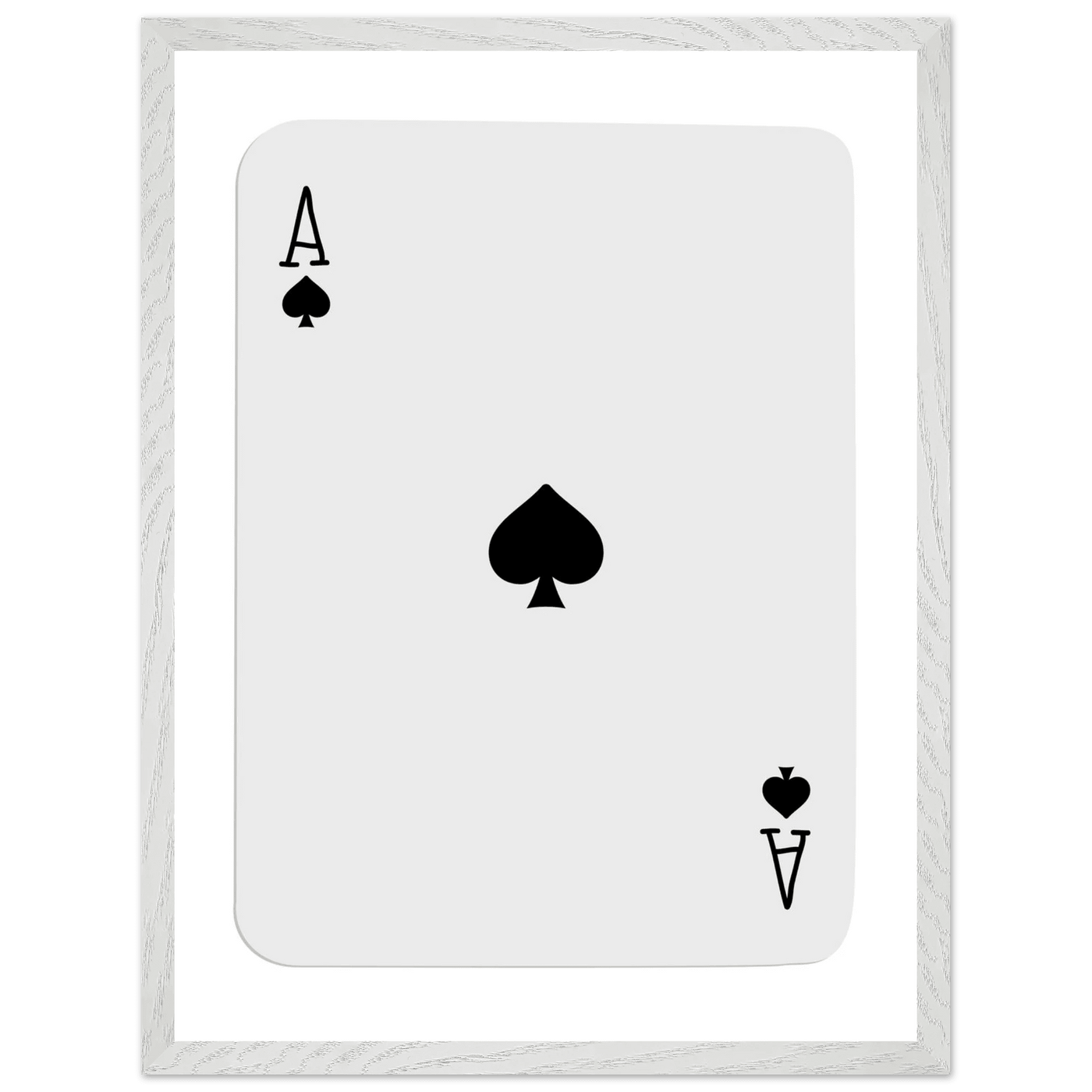 Ace of Spades Poker Card Print - Mounted Framed Poster Art, Eco-Friendly Wood Frame in Your Choice of Style - Vibrantwalls