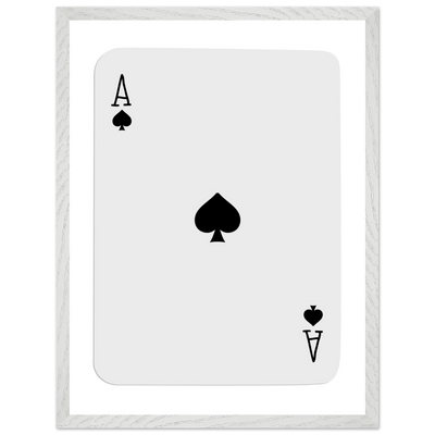 Ace of Spades Poker Card Print - Mounted Framed Poster Art, Eco-Friendly Wood Frame in Your Choice of Style - Vibrantwalls